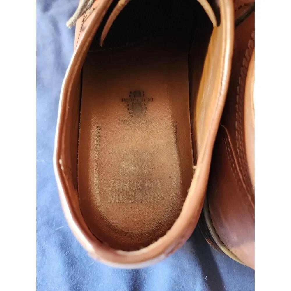 Johnston & Murphy Waterproof Brown Oxford Toe Cap Dress Shoes Size 12m